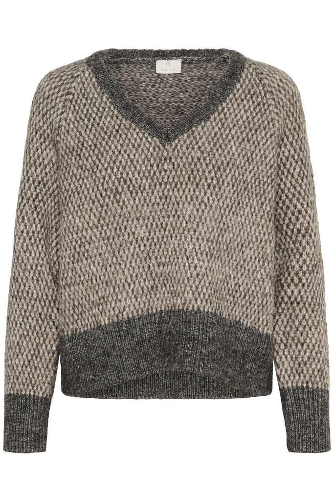 Kaffe Melinda Pullover- Dark Grey/ Feather Gray