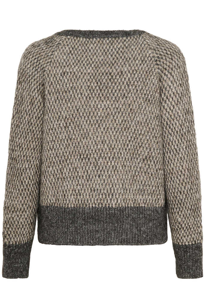 Kaffe Melinda Pullover- Dark Grey/ Feather Gray