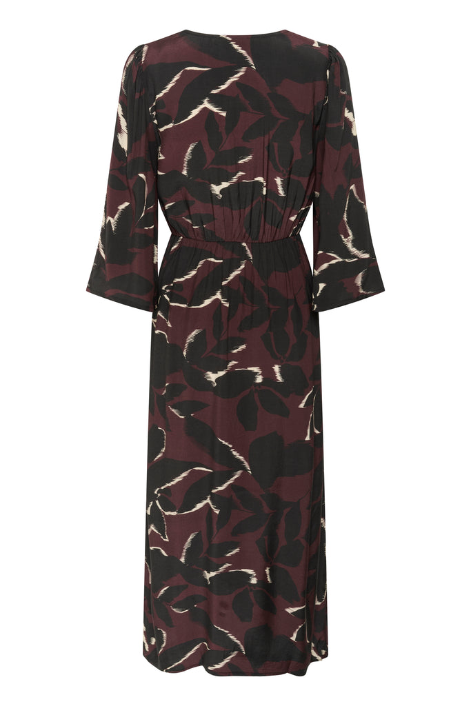 Kaffe Mille Dress - Windsor Wine/ Black Flower