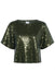Miranda Sequin Blouse - Ivy Green