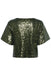 Miranda Sequin Blouse - Ivy Green
