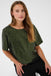 Miranda Sequin Blouse - Ivy Green