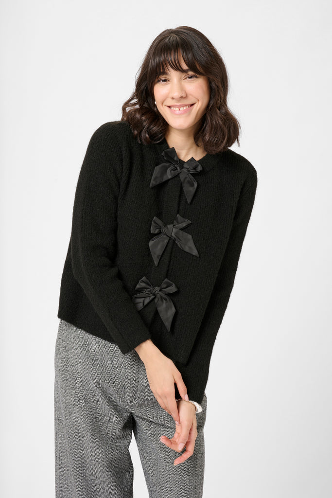 Kaffe May Knit Cardigan - Black Deep