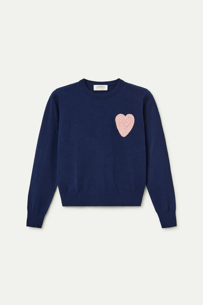 Compania Fantastica Navy Blue Knit Sweater