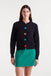 Compania Fantastica Black Knitted Cardigan- Heart Button