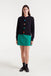Compania Fantastica Black Knitted Cardigan- Heart Button