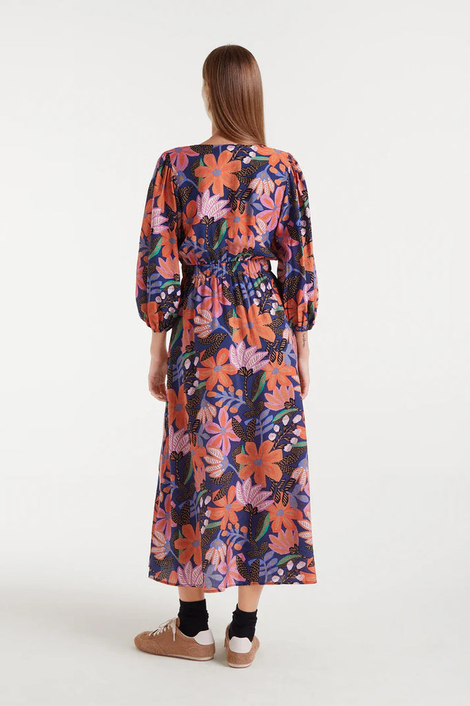 Compania Fantastica Light Crepe Long Dress- TigerLily