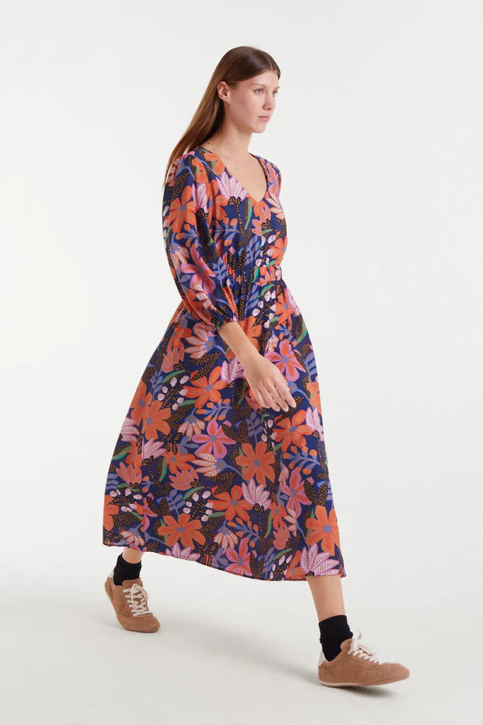 Compania Fantastica Light Crepe Long Dress- TigerLily