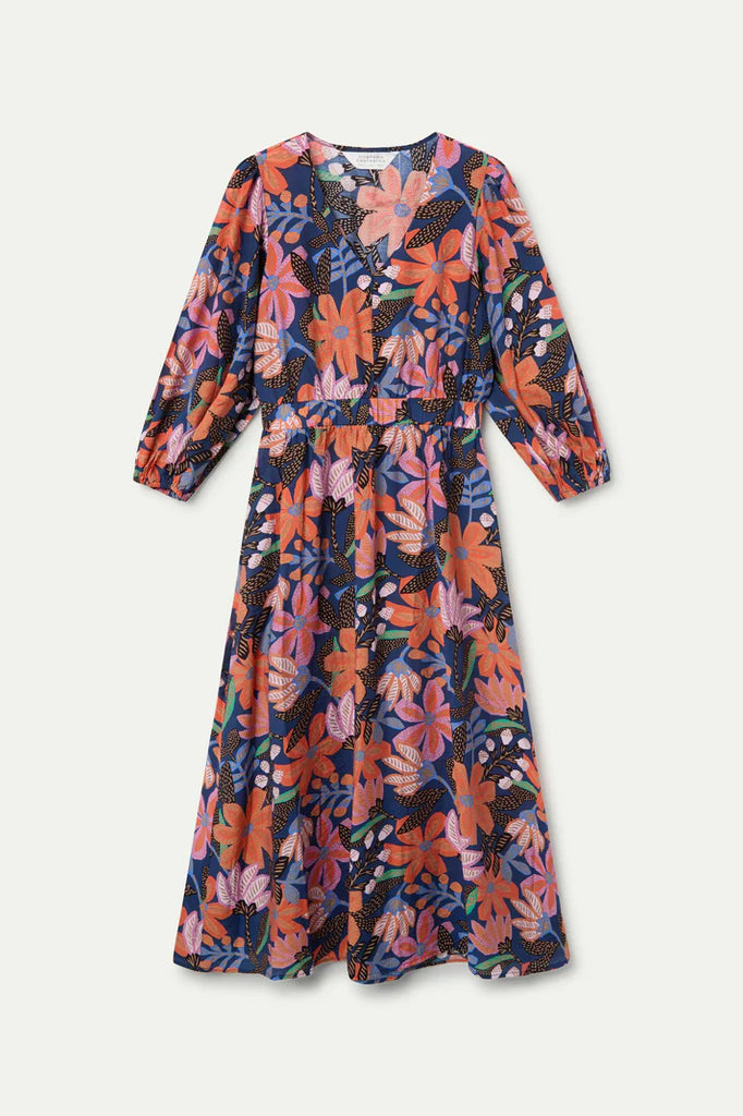 Compania Fantastica Light Crepe Long Dress- TigerLily