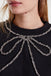 Compania Fantasica Jewel Neck Sweatshirt- Beaded Bow Black