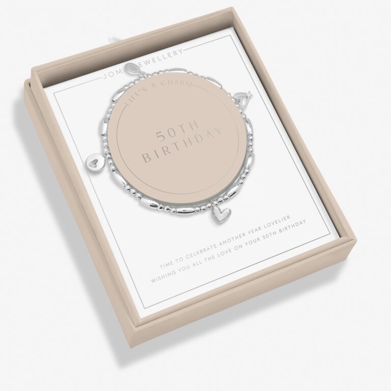 Joma Jewellery Life's A Charm 50th Birthday Bracelet