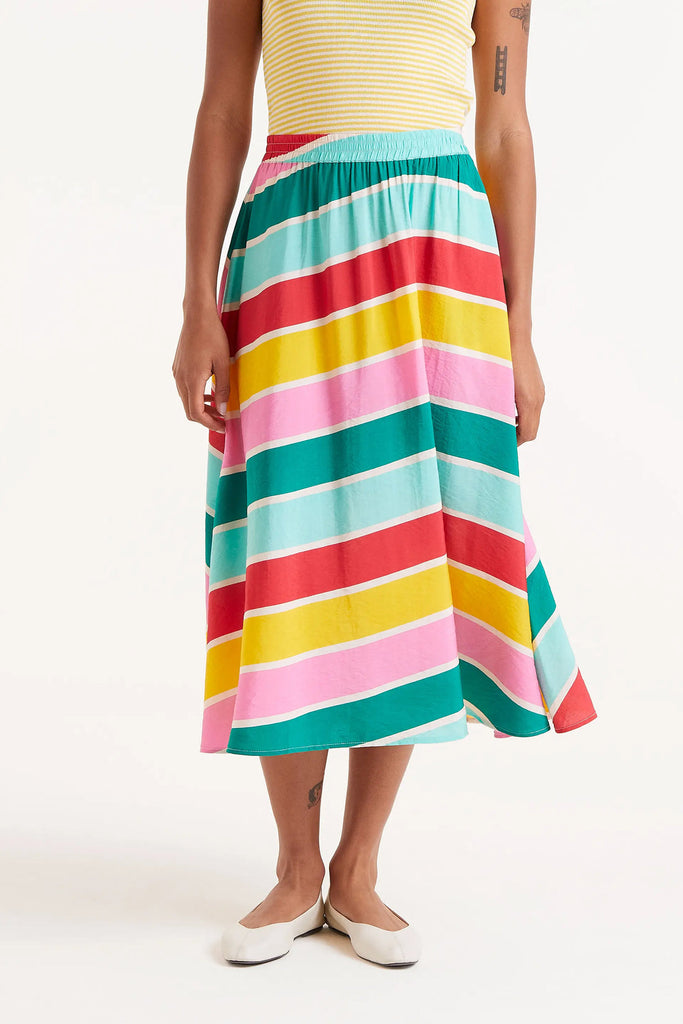 Compania Fantastica Striped Colour Wave Skirt