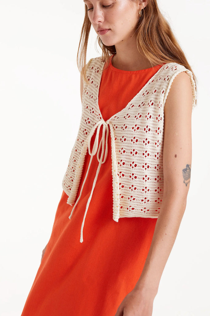 Compania Fantastica Crochet Bow Top