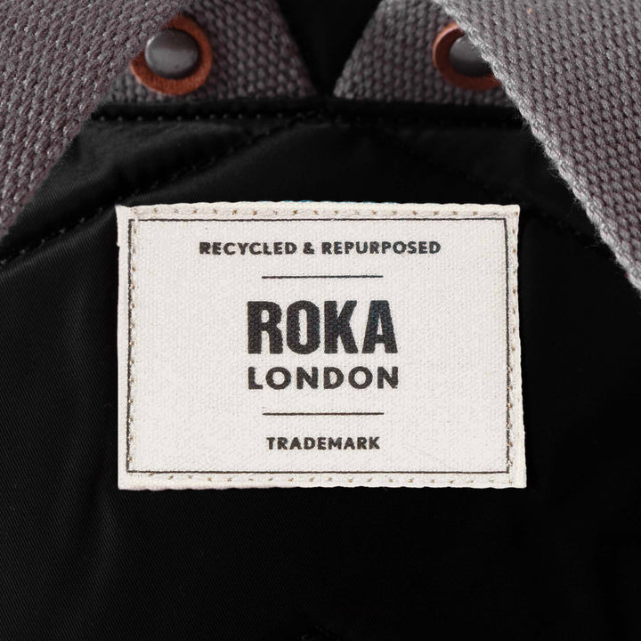 Roka London- Small Canfield Backpack - Black Recycled Nylon