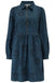 Sugarhill Brighton- Karen Mini Smock Dress- Petrol navy, Hidden Leopard.