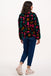 Sugarhill Brighton- Hartley Zip Up Fleece- Black, Colourful Shapes