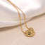 POM Gold Plated Wavy Surface Heart Necklace