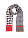 Elie Beaumont Navy Blue Dogtooth Check Luxury Scarf