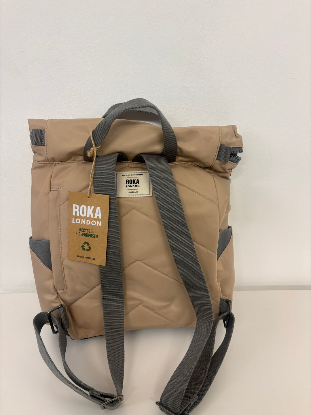 Roka London CanfieldB Medium Backpack-Sand