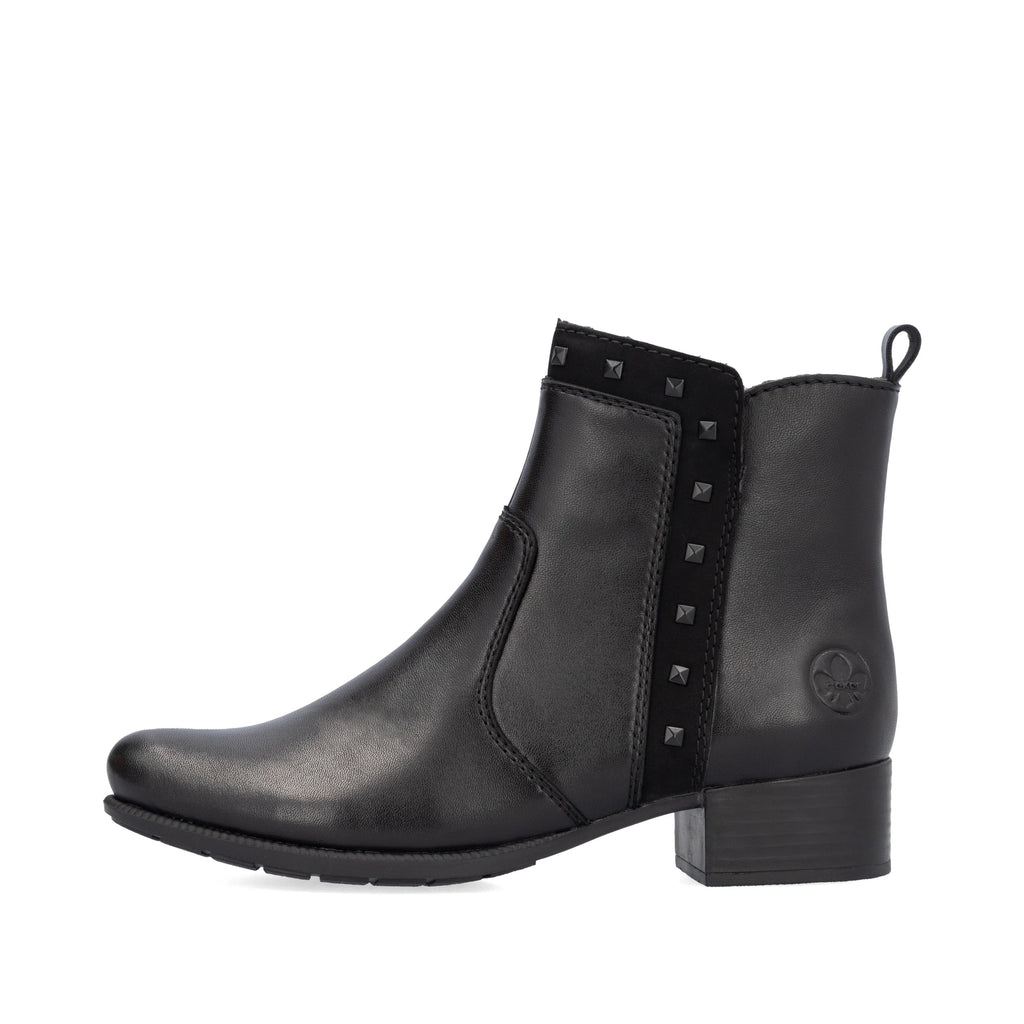 78657-00 Rieker Black Heel Boots