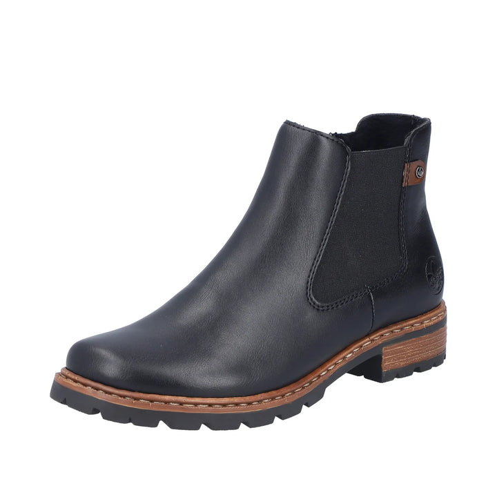 Rieker Chelsea Black Boots