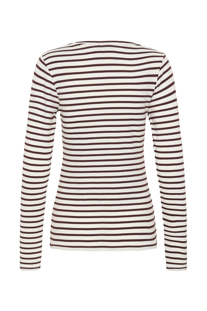 Kaffe Liddy T-shirt- Chalk/Fudge-Wild Rose Heart