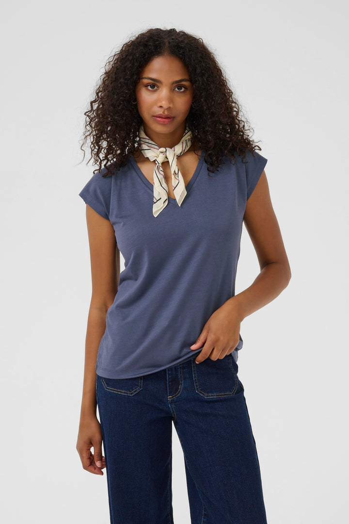 Kaffe Lisa T-Shirt- Midnight Marine