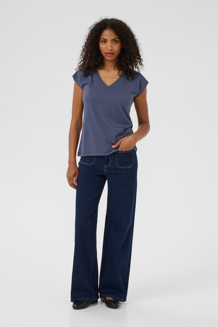 Kaffe Lisa T-Shirt- Midnight Marine