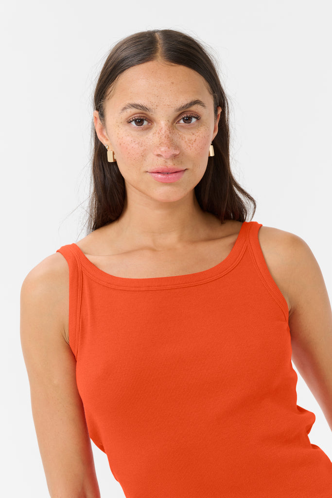 Kaffe Carne Tank Top- Grenadine