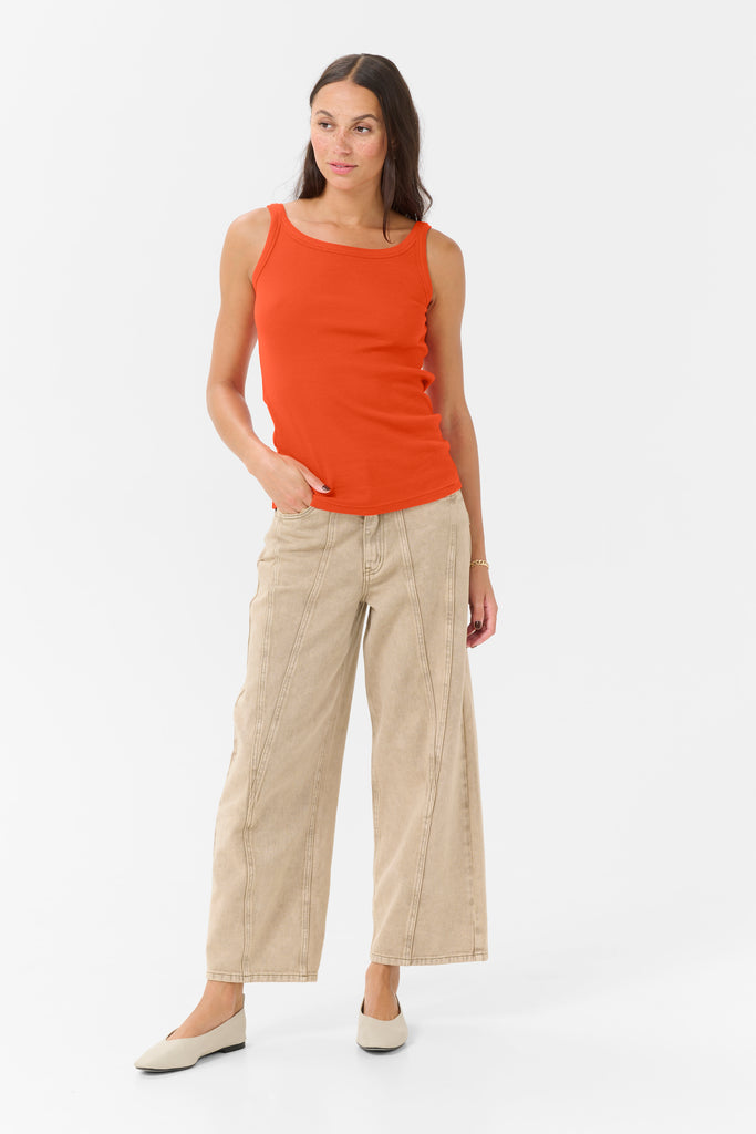 Kaffe Carne Tank Top- Grenadine