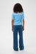 Karen Liza Stripped Knit Pullover- Blue Wide Stripe