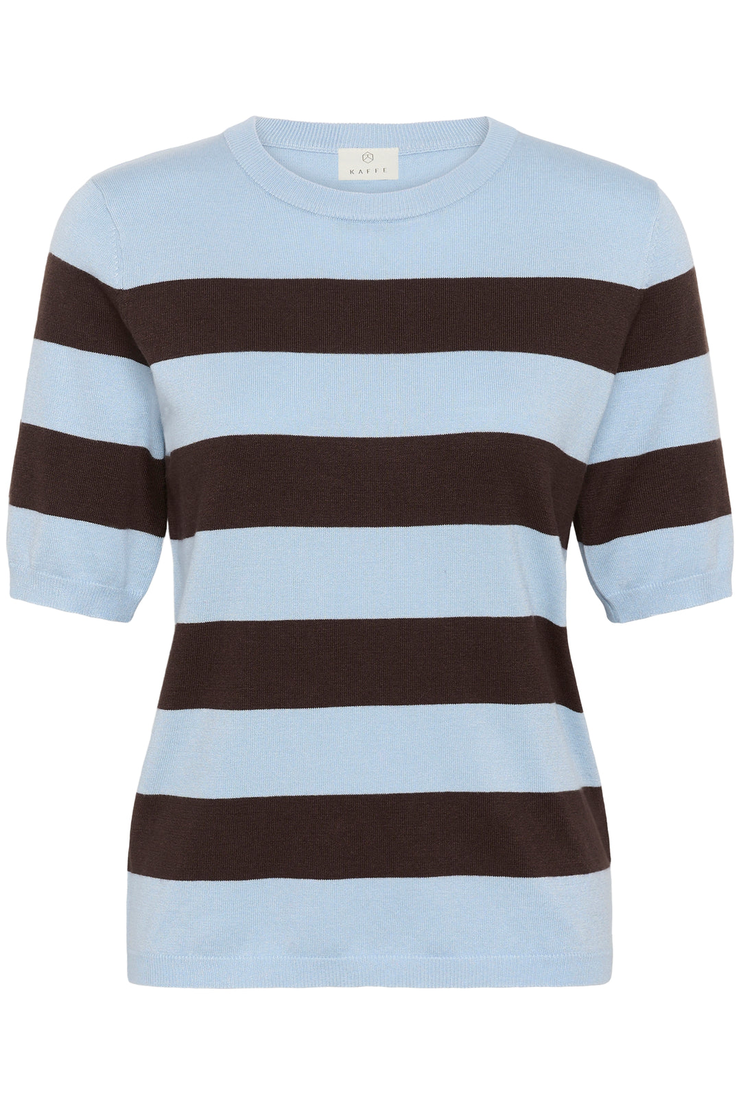 Kaffe KAlizza Striped Knit- Blue Fog/ Brown