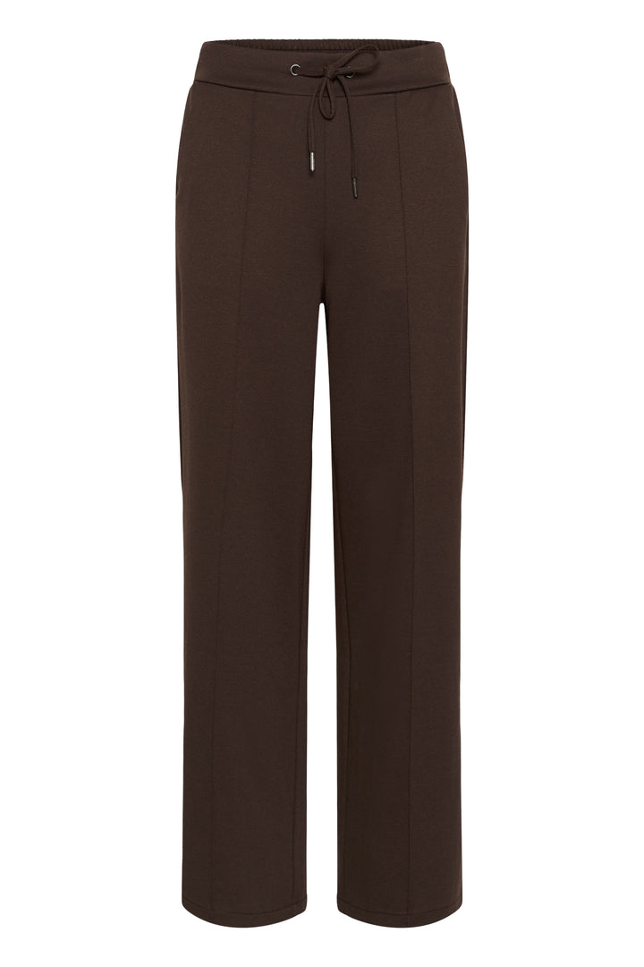 Kaffe Jenny Straight Leg Trousers- Coffee Bean