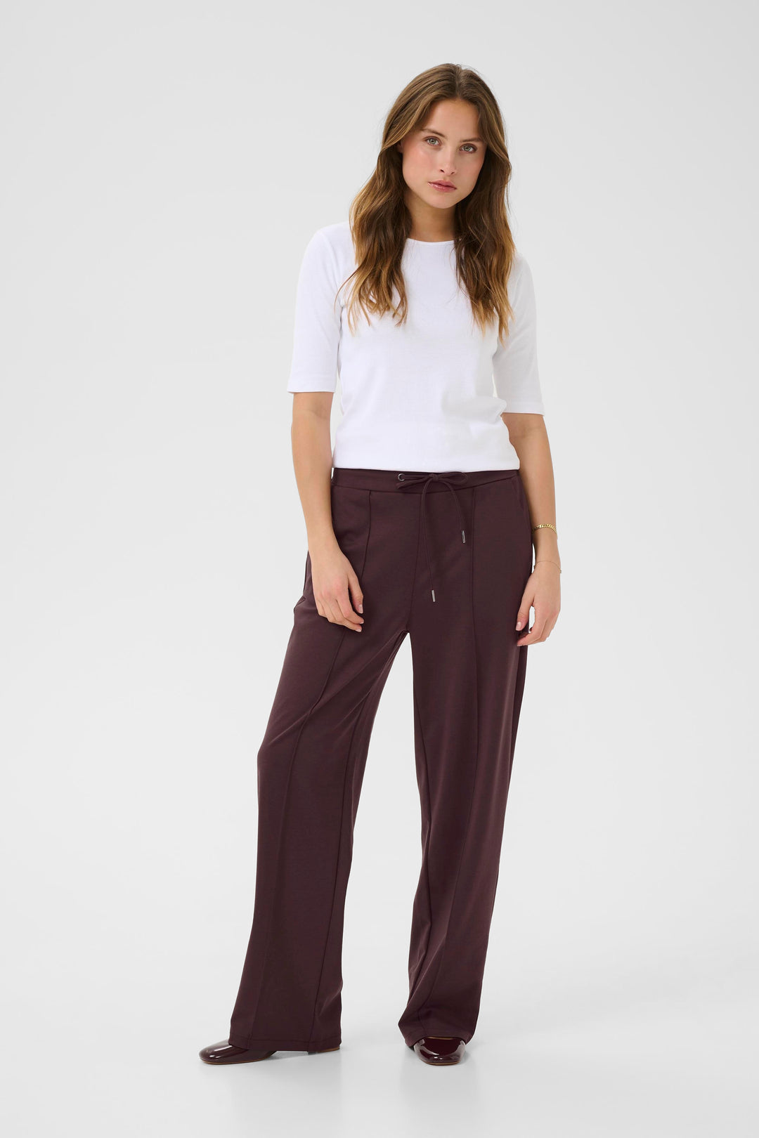 Kaffe KAjenny Straight Pants- Fudge