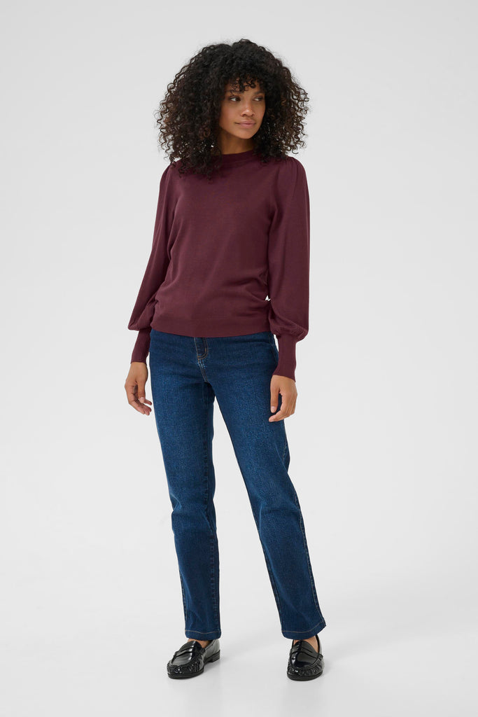 Kaffe Alizza Pullover- Windsor Wine