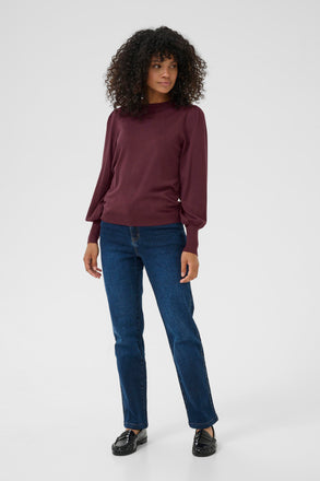 Kaffe Alizza Pullover- Windsor Wine