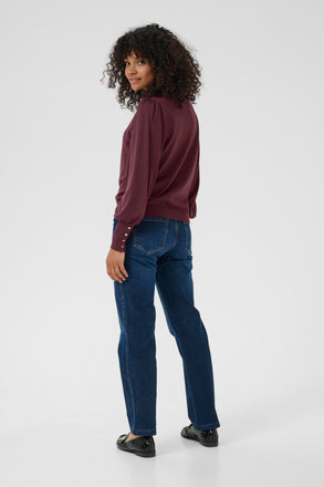 Kaffe Alizza Pullover- Windsor Wine