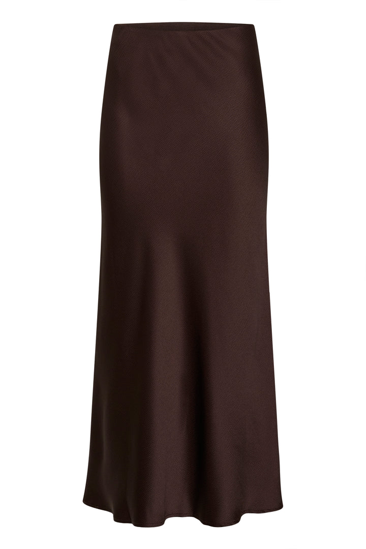 Kaffe Lotte Long Skirt- Coffee Bean