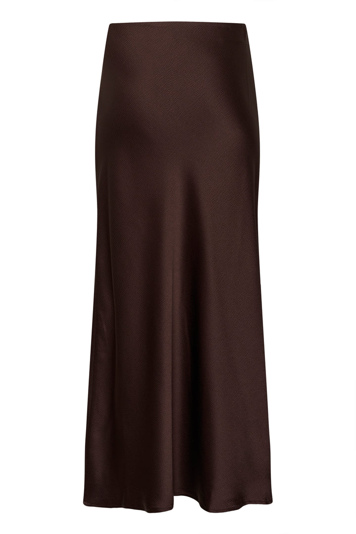 Kaffe Lotte Long Skirt- Coffee Bean
