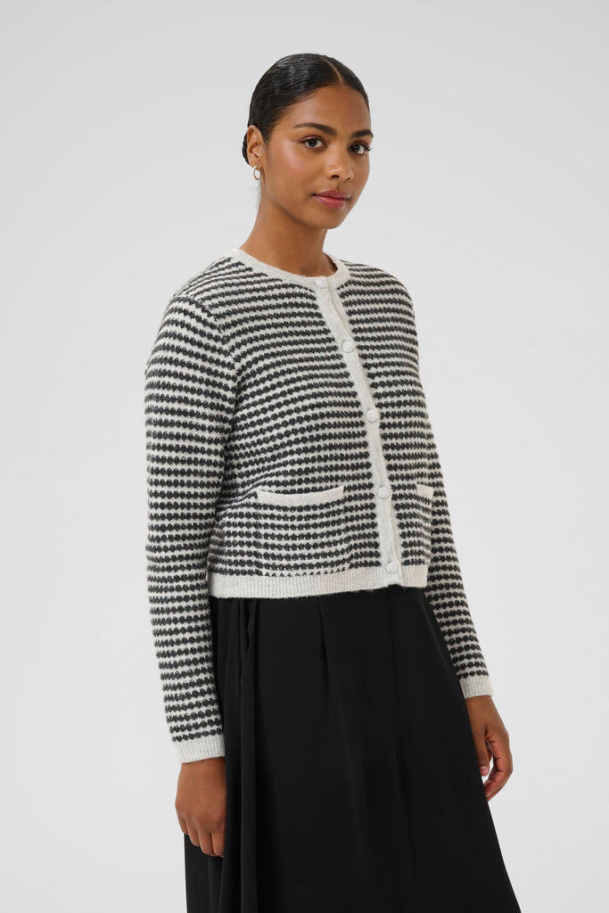 Kaffe Ellery Knit Cardigan - Light Grey
