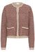 Kaffe Ellery Cardigan - Feather Grey  Melange / Windsor Wine