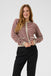 Kaffe Ellery Cardigan - Feather Grey  Melange / Windsor Wine