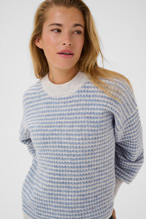 Kaffe Ellery Knit Pullover- Light Grey