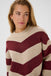 Kaffe Averana Knit Pullover- Feather Grey Melange/ Windsor Wine