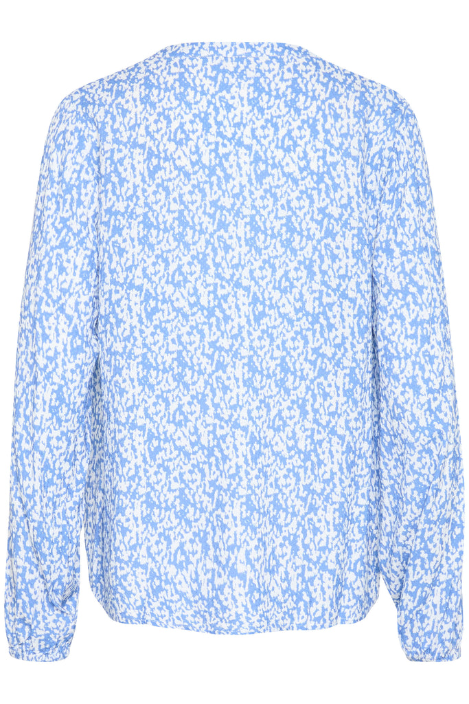 Kaffe Mathilde Blouse Blue/Chalk Graphic