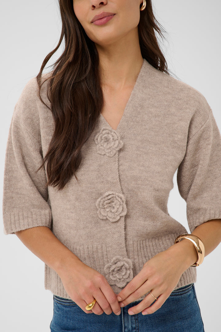 Kaffe KArosie Cardigan - Feather Gray Melange