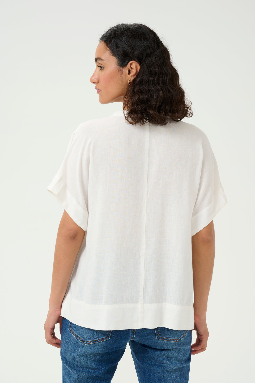 Kaffe Milia Wing Sleeveless Blouse- Chalk