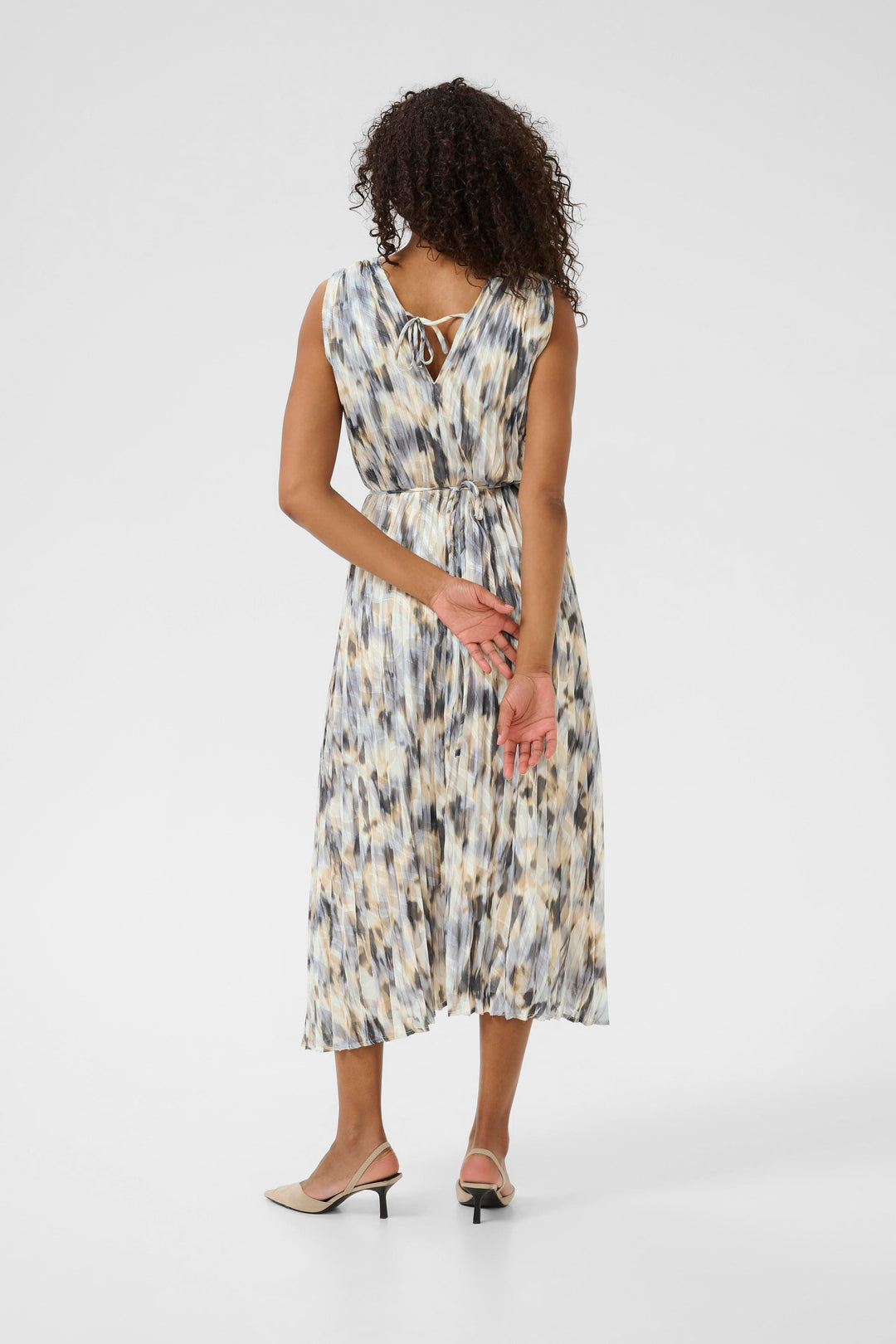 Kaffe Vicki Dress- Grey Graphic Blurt