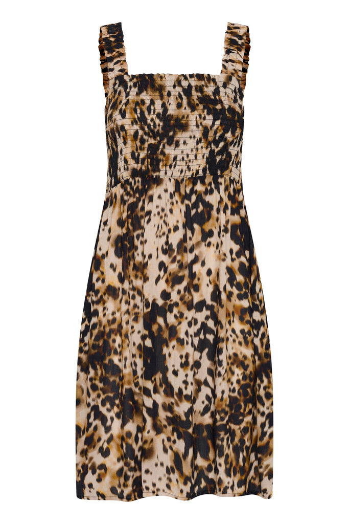 Kaffe Thora Amber Dress- Leopard Print