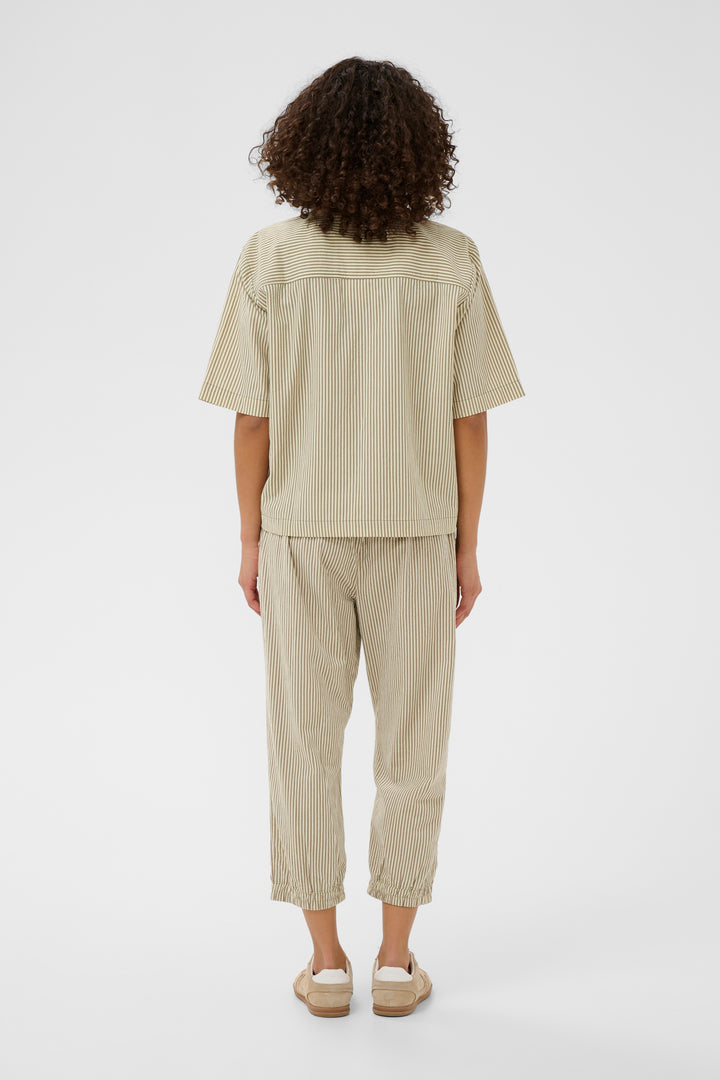 Kaffe Naya Striped Shirt-Brindle/Turtledove Stripe